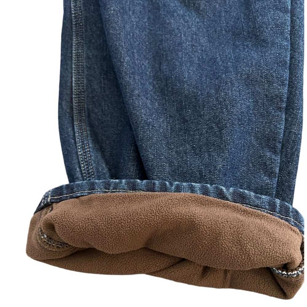 Wrangler Jeans Men 42 x 32 Dark Wash Carpenter ZM4FLDI Lined - Picture 5 of 9